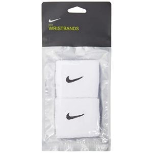Schweißbänder Nike 9380/4 Swoosh Schweißband, White/Black