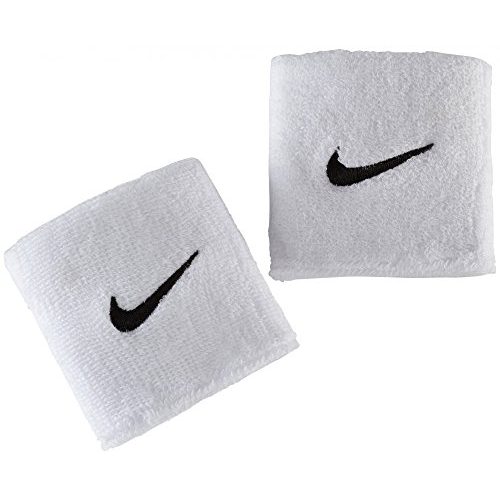 Schweißbänder Nike 9380/4 Swoosh Schweißband, White/Black