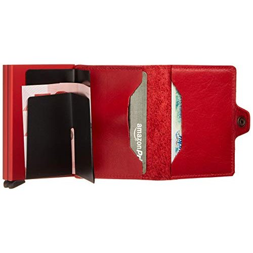 Secrid-Wallet Secrid Twin Wallet Echtleder mit RFID-Schutz, rot