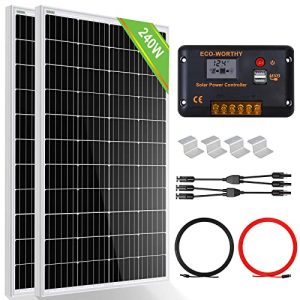 Solaranlage ECO-WORTHY 240 Watt Kit Off-Grid System: 2 Stück