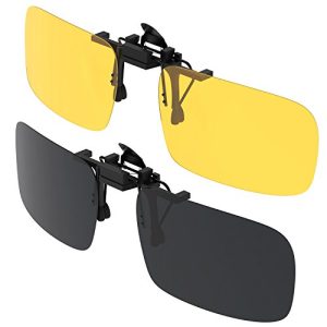 Sonnenbrillen-Clip Gritin Sonnenbrille Clip, 2er Pack mit Etui