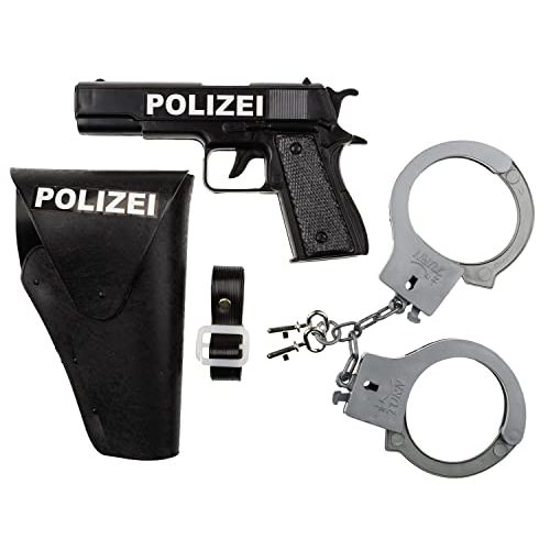Spielzeugpistole Idena 8040007 Polizei Set, Pistole, Halfter