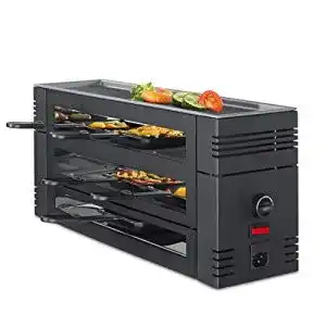 Spring-Raclette Spring, Pizza Raclette 6, Schwarz, 6 Personen