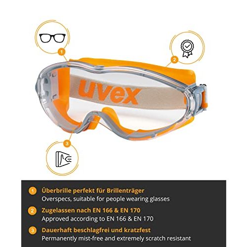 Staubschutzbrille Uvex Ultrasonic Supravision Excellence