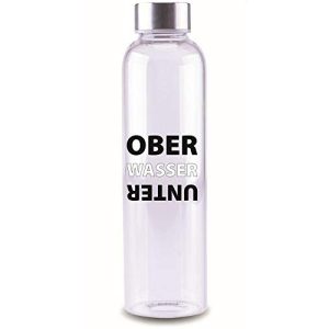 Steuber-Trinkflasche Steuber Glasflasche mit Schriftzug