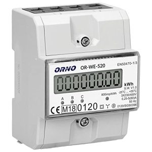 Stromzähler Orno OR-WE-520 Hutschiene 3-Phasen Einweg MID