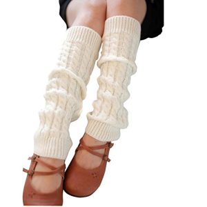 Stulpen HugeStore Damen Frauen Winter Crochet Kniestrümpfe