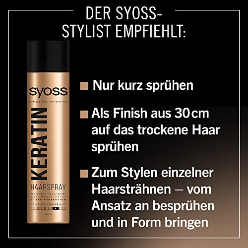 Syoss-Haarspray Syoss Haarspray Keratin Haltegrad 4, 6 x 400 ml