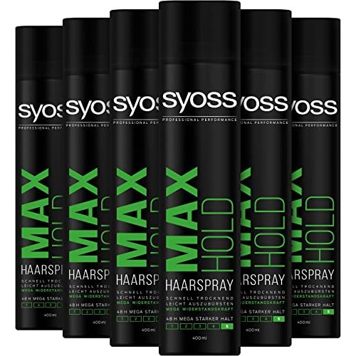 Syoss-Haarspray Syoss Haarspray MAX HOLD starker Halt, 6 x