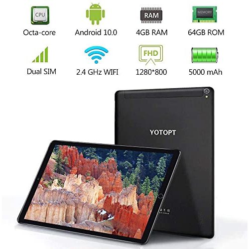 Tablet bis 150 Euro YOTOPT Tablet 10 Inch Android 10.0, 4G LTE