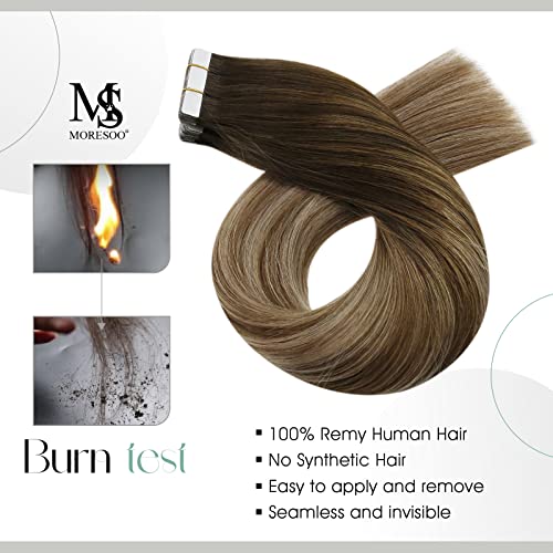 Tape-Extensions Moresoo Balayage Remy Seamless Extensions