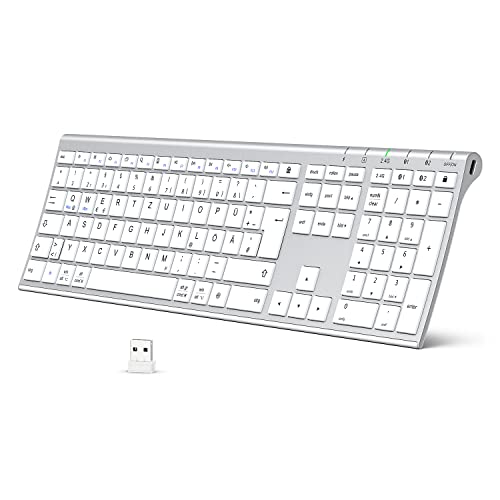 Die beste tastatur aluminium iclever bluetooth tastatur kabellos weiss Bestsleller kaufen