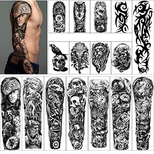 Die beste temporaere tattoos yazhiji mit vollem arm 8 blatt Bestsleller kaufen