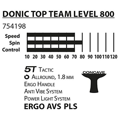 Tischtennisschläger Kinder Schildkröt Donic Top Team 800