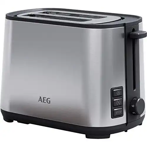 Toaster Edelstahl AEG T4-1-4ST Toaster 7 Bräunungsstufen
