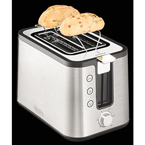 Toaster Edelstahl Krups KH442D Control Line Premium Toaster