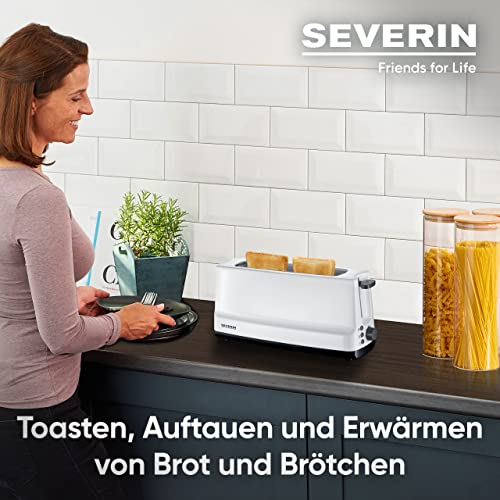 Toaster weiß SEVERIN Automatik-Langschlitztoaster, 800 W