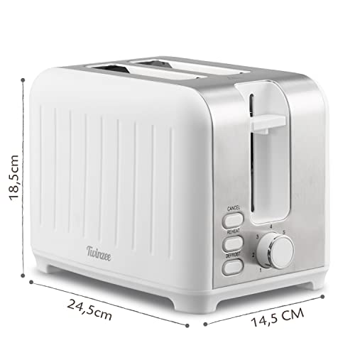 Toaster weiß Twinzee Toaster mit breitem Schlitz 3 in 1