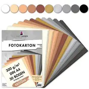Tonkarton MARPAJANSEN Fotokarton 10 Erdtonfarben, DIN A4