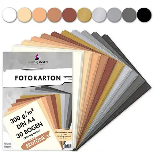 Tonkarton MARPAJANSEN Fotokarton 10 Erdtonfarben, DIN A4