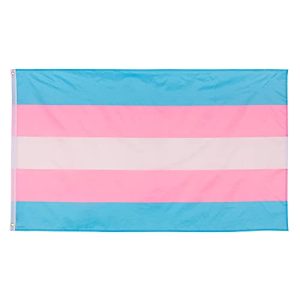 Trans-Flagge PHENO FLAGS mit Messing-Ösen 90 x 150 cm