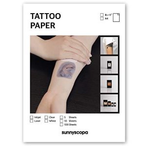 Transferfolie Laserdrucker Sunnyscopa Temporäre Tattoo-Transfer