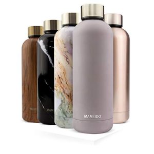 Trinkflasche ohne Plastik MAMEIDO Edelstahl Trinkflasche 500ml