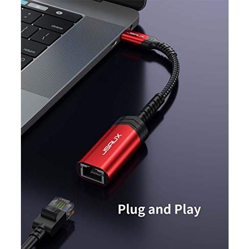 USB-C-Ethernet-Adapter JSAUX, Thunderbolt 3 Netzwerkadapter
