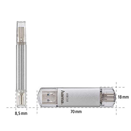 USB-C-Stick (128GB) Hama 128GB USB Stick mit USB 3.0 u. USB 3.1