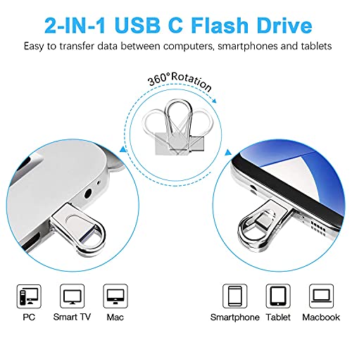 USB-C-Stick (128GB) RAOYI USB C Stick 128GB Mini, USB 3.0