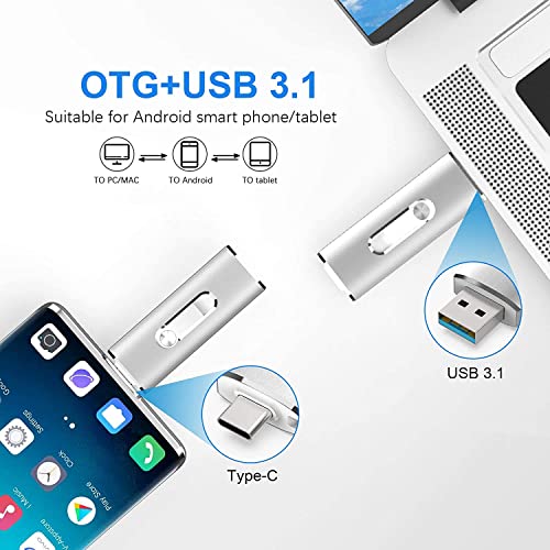 USB-C-Stick (256GB) Kootion 256GB USB Stick Typ C 3.1 OTG