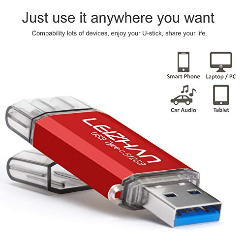 USB-C-Stick (512GB) leizhan USB Stick 512GB Type C Memory Stick