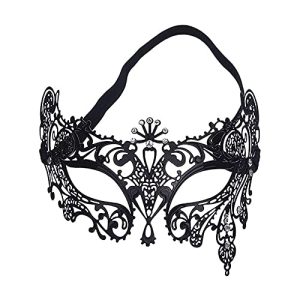 Venezianische Maske AMFSQJ, Metall Masken Sexy Spitze