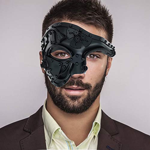 Venezianische Maske Ubauta Steampunk Metal Cyborg