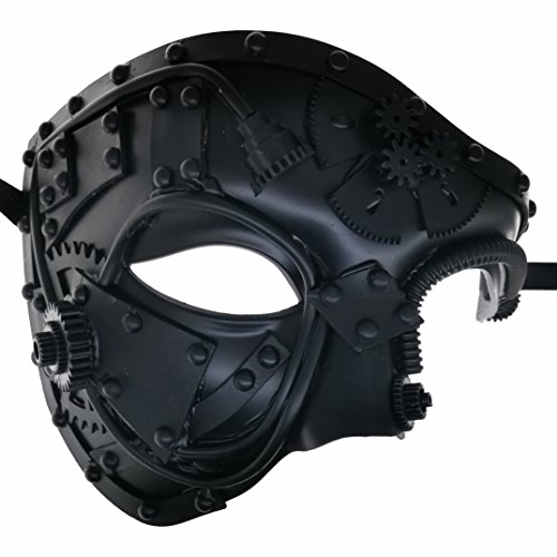 Venezianische Maske Ubauta Steampunk Metal Cyborg