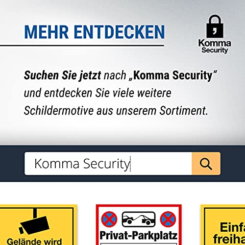 Verbotsschilder Komma Security Zutritt verboten Hinweis