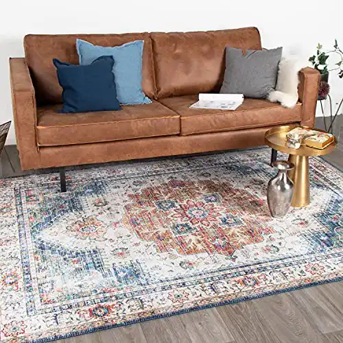 Vintage-Teppich FRAAI | Home & Living Azara Hellblau 140x200cm