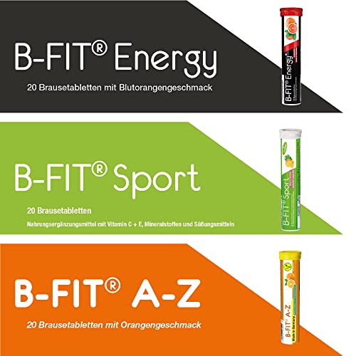 Vitamin-Brausetabletten B-FIT Energy, Blutorangengeschmack