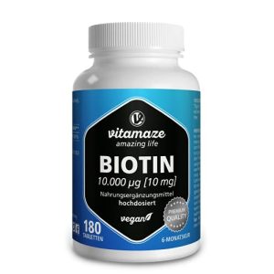 Vitamine (hochdosiert) Vitamaze – amazing life Biotin, 180 Tabl.