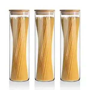 Vorratsgläser ComSaf 1400ml Luftdichter mit Deckel, 3er Set