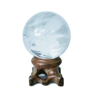 Wahrsagerkugel Polar Jade Kristallkugel mit Ständer, 45 mm