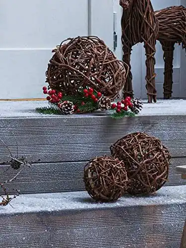 Weidenkugel Dekoleidenschaft Rebenkugel „Rustique“, 3er Set