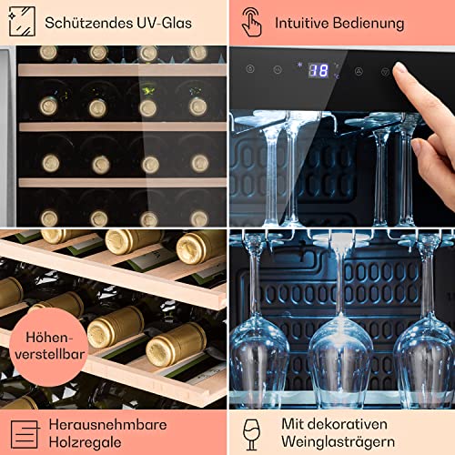 Weinkühlschrank 12 Flaschen Klarstein Reserva mit Glastür