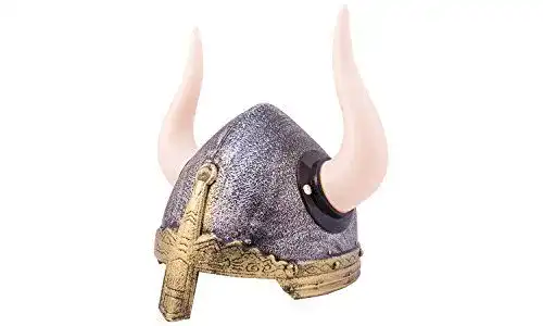 Wikinger-Helm Holzspielerei Wikinger für Kinder mit Hörnern
