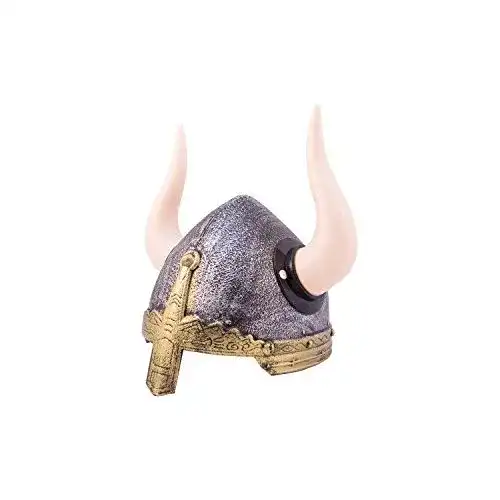 Wikinger-Helm Holzspielerei Wikinger für Kinder mit Hörnern