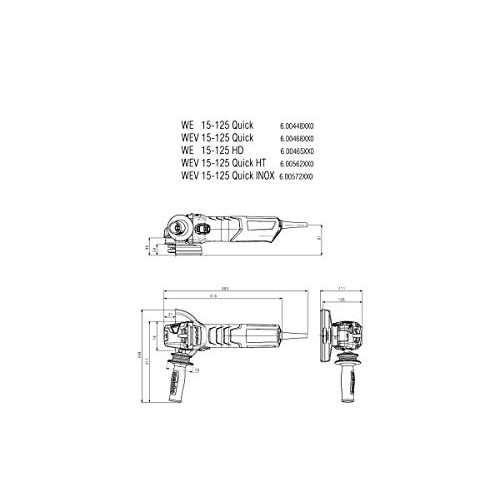 Winkelschleifer-125-mm Metabo WEV 15-125 Quick