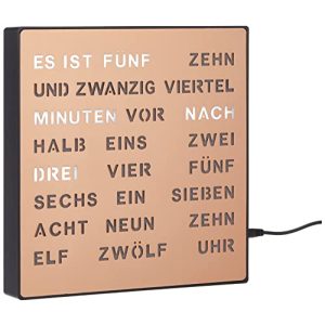Wortuhr Bada Bing Edle LED Uhr Deutsche Wort Anzeige mit USB