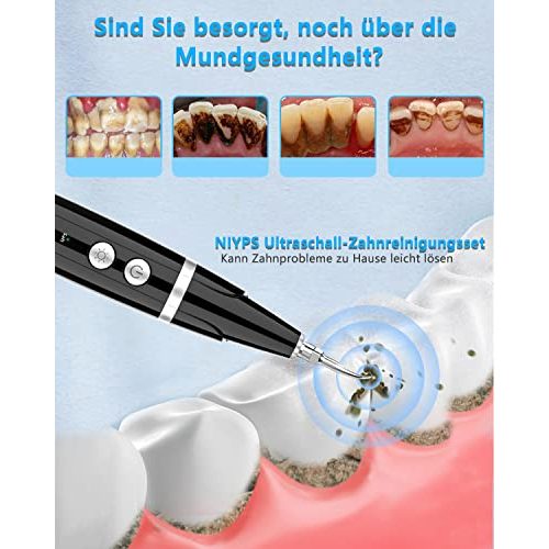 Zahnsteinentferner NIYPS Zahnreinigung Set, 3 Reinigungsköpfe