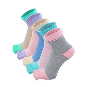 Zehensocken PUTUO Damen Fünf Finger Socken aus Baumwolle