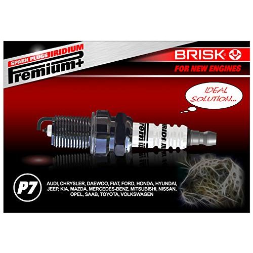 Zündkerze Brisk Iridium Premium+ Plus P7 1625, 4 Stück